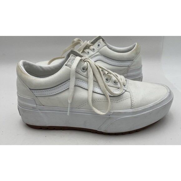 VANS Shoes - Vans Old Skool Stacked White Platform Sneakers Womens size 8.5 / Mens 7 Shoes